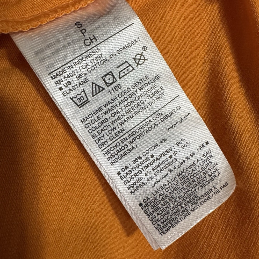 NEW Old Navy Slub Knit Midi Halter Dress Size S Wild Papaya Orange Boho Tropical - Picture 8 of 13